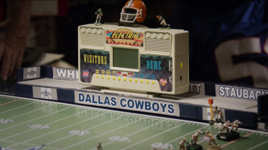 Retro Dallas Cowboys Scoreboard on Electric Football Game