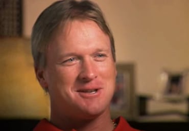 Still of Gruden from the NFL Films Encore Electric Football video