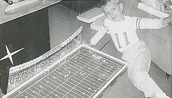 Retro photos of kids playing with Tudor Games Vintage Electric Football Games 