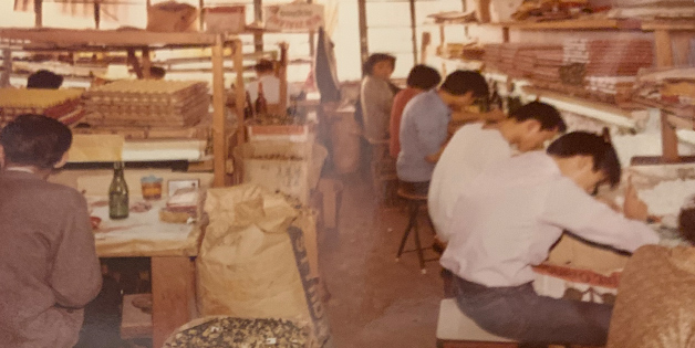 Norman Sas Visiting the Electric Football production facility in Chine - 1970s 