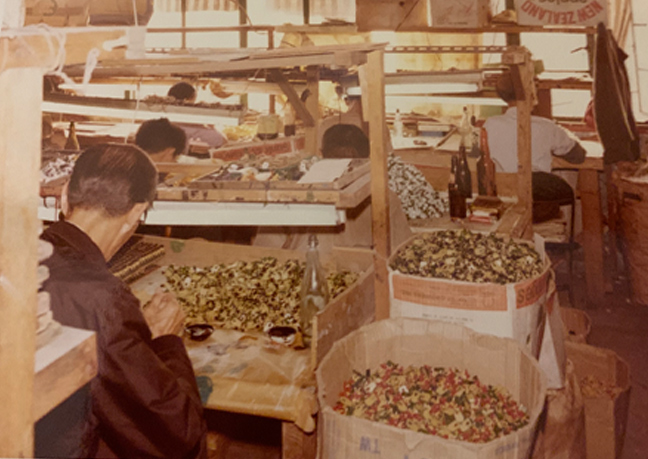 Norman Sas Visiting the Electric Football production facility in Chine - 1970s 