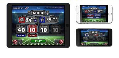 Tudor Games Electric Football Challenge App played on iPad, iPhone, and Android Devices