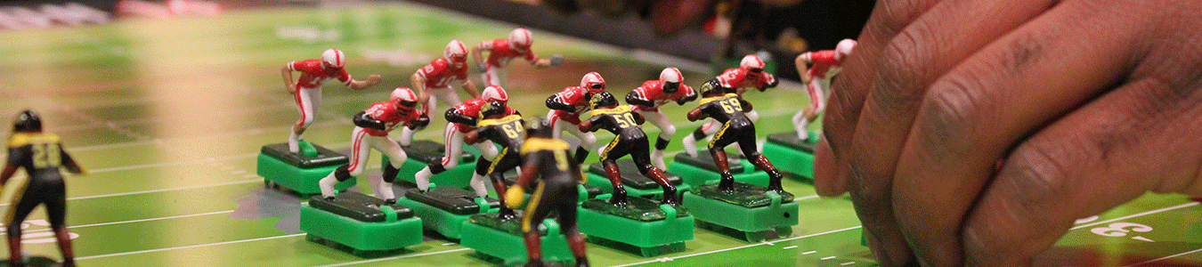 Electric Football being played on Tudor Games Board